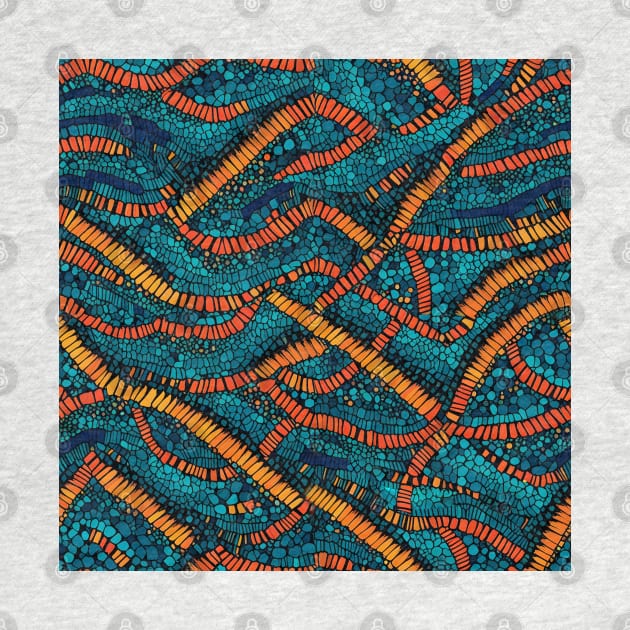 Earthworm Fabric Pattern by AlexBRD